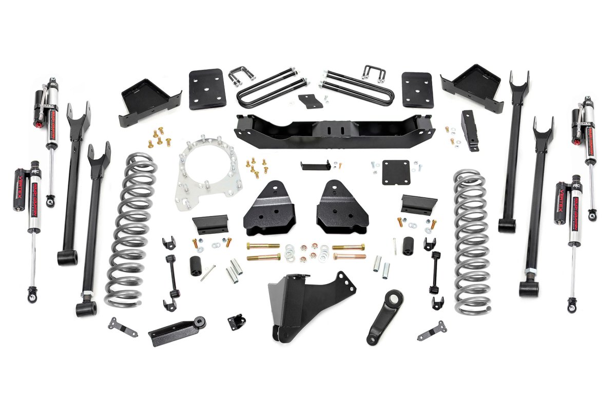 Ford F-350 Super Duty Suspension Lift Kit - Rough Country - 6 Inch Lift Kit | Diesel | 4 Link | OVLD | Vertex - '17-'22